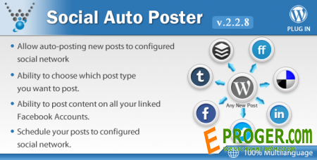 Social Auto Poster v2.2.8 - мощный плагин кросспостинга для WordPress
