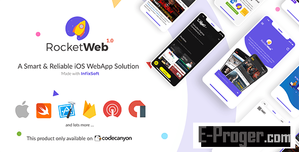 RocketWeb v1.0.5 – шаблон приложения WebView для iOS