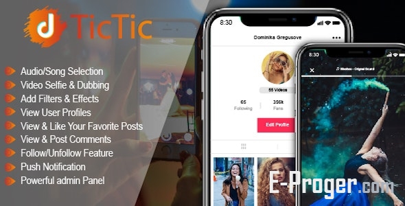 TicTic v3.0.0 - Android приложение для публикации видеороликов